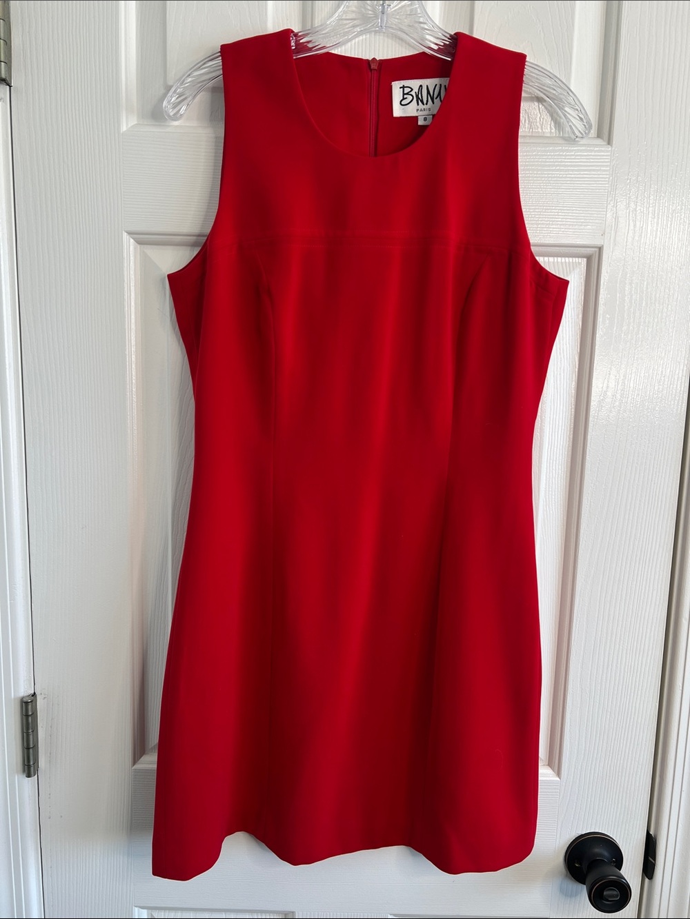Vintage Banu Paris red mini dress size 8 made in USA